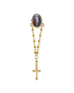 Divine Mercy Gold Plated Oval Lapel Pin-P65