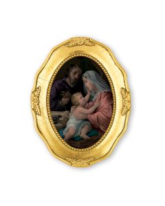 3 1/2" x 4 1/2" Gold Leaf Framed with a Simeone: Holy Family Print-P65