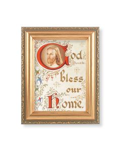 5.5" x 7" Antique Gold Frame with a House Blessing Print