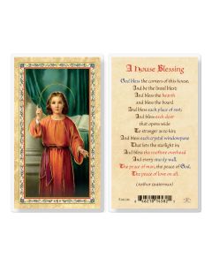 A House Blessing - Christ Knocking Laminated Holy Card. Inc. of 25