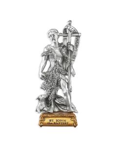 4 1/2" Pewter Saint John the Baptist Statue, Gift Boxed-P65
