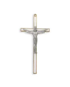 7" Pearlized Gold Finish Cross with a Fine Pewter Corpus-P65