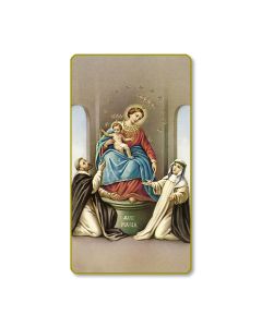 Our Lady of the Rosary Holy Card
