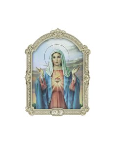 5" Cathedral 3D Plaque Immaculate Heart of Mary