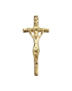 1 3/4" Gold Finish Papal Crucifix