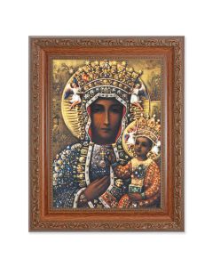 8.25" x 10.25" Ornate Wood Frame with a 6" x 8" Our Lady of Czestochowa Print