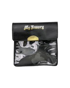 Black Rosary Case with My Rosary Gold Stamped -P65