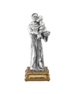 4 1/2" Pewter Saint Anthony Statue, Gift Boxed-P65