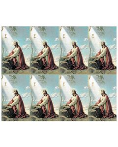Christ In The Garden Eight-Up Micro Perforated Holy Cards