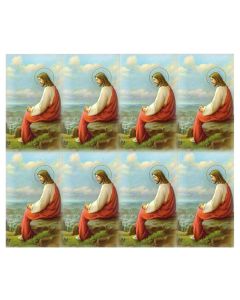 Christ In Jerusalem Eight-Up Micro Perforated Holy Cards