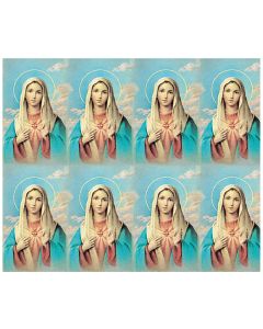 Immaculate Heart Eight-Up Micro Perforated Holy Cards