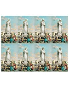 Our Lady of Fatima Eight-Up Micro Perforated Holy Cards