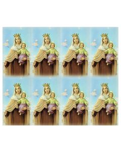 Our Lady Mt. Carmel Eight-Up Micro Perforated Holy Cards