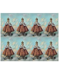 Infant of Prague Eight-Up Micro Perforated Holy Cards
