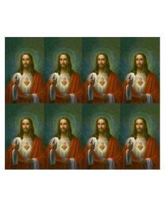 Sacred Heart of Jesus Eight-Up Micro Perforated Holy Cards