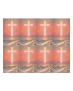 Aurora Cross Over The Ocean Eight-Up Micro Perforated Holy Cards