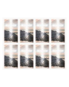 Aurora Cross Over Mountains Eight-Up Micro Perforated Holy Cards