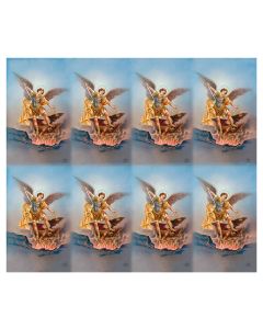 St Michael Eight-Up Micro Perforated Holy Cards
