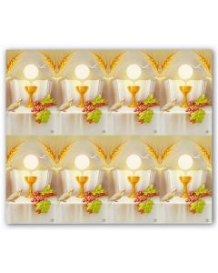 First Communion Eight-Up Micro Perforated Holy Cards