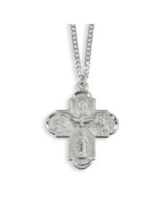 Four Way Genuine Pewter Medal on a 24" Chain Boxed