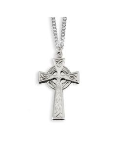 Celtic Genuine Pewter Cross on a 24" Chain Boxed