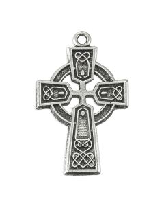 Celtic Genuine Pewter Cross on a 18" Chain, Boxed