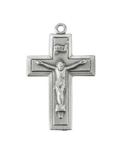 Genuine Pewter Crucifix on a 24" Chain, Boxed