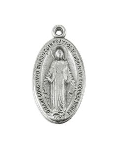 Miraculous Genuine Pewter Medal on a 18" Chain, Boxed
