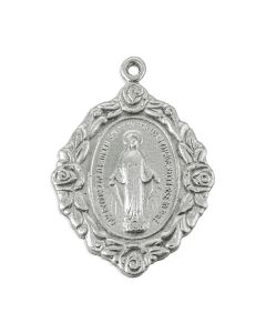 Miraculous Genuine Pewter Medal on a 18" Chain, Boxed
