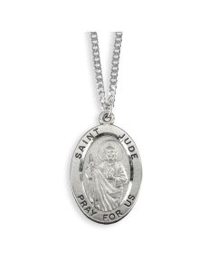 St. Jude Genuine Pewter Medal on a 24" Chain Boxed