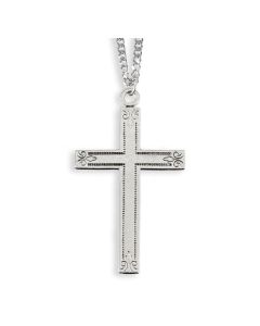 Genuine Pewter Cross on a 18" Chain Boxed