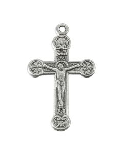 Genuine Pewter Crucifix on a 18" Chain, Boxed