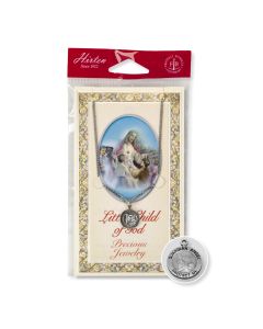 Guardian Angel Genuine Pewter Medal on a 16" Chain