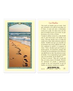 Footprints (Las Huellas) in Spanish Laminated Holy Card Pk 25