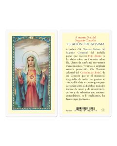 A Nuestra Sra. del Sagrado Corazon Holy Card