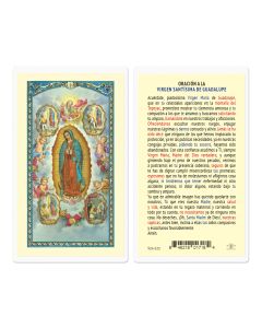 Nuestra Senora de Guadalupe con Visiones Holy Card