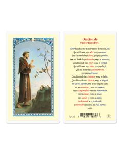 Oracion de San Francisco Holy Card