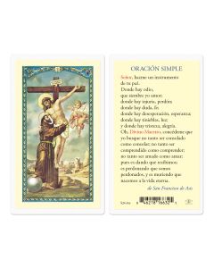 Oracion Simple Holy Card