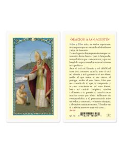 Oracion a San Agustin Holy Card