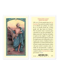 Oracion a San Bartolome Holy Card
