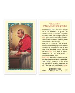 Oracion a San Carlos Borromeo Holy Card
