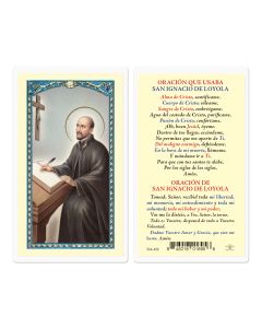 Oracion Que Usaba San Ignagio De Loyola Holy Card