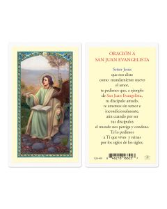 Oracion a San Juan Evangelist Holy Card