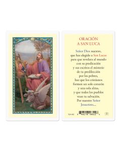 Oracion a San Lucas Holy Card