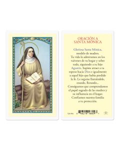 Oracion a Santa Monica Holy Card