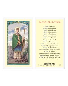 Oracion De S. Patricio Holy Card