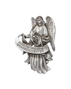 Guardian Angel Never Text and Drive Granddaughter Auto Visor Clip (Sold in Inc. of 3)