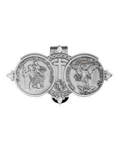 St. Christopher and St. Michael Visor Clip