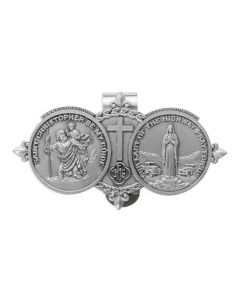 Saint Christopher and OL Highway Visor Clip 