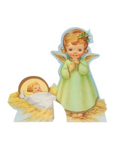 Angel and Baby Jesus Christmas Statuette